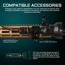 ACEBEAM L19 2.0 Hunting Flashlight Max 2200 Lumens 1520 Meters Long-Rang Rechargeable Flashlight for Hunting Powerful LED Torch