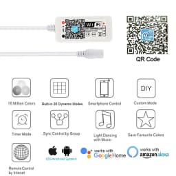 12V 24V LED Strip WIFI RGB RGBW Controller Android IOS APP Bluetooth-compatible Magic Home IR Control For RGB RGBW LED Strip