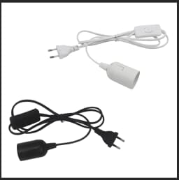EU Plug 1.8m Power Cord Cables E27 Lamp Base Holder With Switch Wire For Pendant Led Bulbs Fixture Hanglamp Suspension Socket