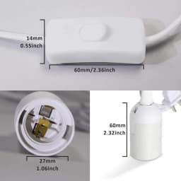 EU Plug 1.8m Power Cord Cables E27 Lamp Base Holder With Switch Wire For Pendant Led Bulbs Fixture Hanglamp Suspension Socket