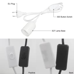 EU Plug 1.8m Power Cord Cables E27 Lamp Base Holder With Switch Wire For Pendant Led Bulbs Fixture Hanglamp Suspension Socket