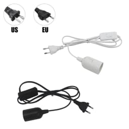 EU Plug 1.8m Power Cord Cables E27 Lamp Base Holder With Switch Wire For Pendant Led Bulbs Fixture Hanglamp Suspension Socket