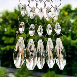 1/5PCS Glass Crystal Beads Chain Chandelier Pendant Garland Strands Suncatcher Crystal Prisms Hanging Wedding Decor Accessories