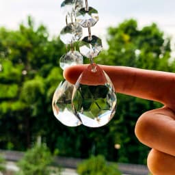 1/5PCS Glass Crystal Beads Chain Chandelier Pendant Garland Strands Suncatcher Crystal Prisms Hanging Wedding Decor Accessories