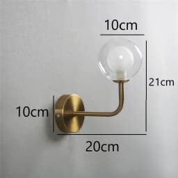 Modern Metal Glass Ball Wall Lamp Nordic Simple Wall Lamps for Living Room Bedroom Bedside Aisle Corridor Staircase Wall Lights
