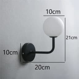 Modern Metal Glass Ball Wall Lamp Nordic Simple Wall Lamps for Living Room Bedroom Bedside Aisle Corridor Staircase Wall Lights