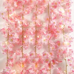1PC Cherry Blossom String Light 20LED Garland Artificial Flower Garland Vines Fairy Lights For Bedroom Wedding Party Decoration