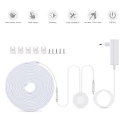 220V To 24V High Power COB Neon LED Strip Lights With Penetrating Touch Sensor Switch EU Plug Hand Waving Motion Kitchen Lamp