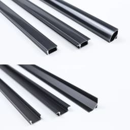 2-35Pcs/lot LED Aluminum Profile 0.5m/pcs U/V/W Shape Corner for 5050 2835 LED Strip Bar Lamp Channel Holder White/Black Cover