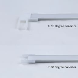 2-35Pcs/lot LED Aluminum Profile 0.5m/pcs U/V/W Shape Corner for 5050 2835 LED Strip Bar Lamp Channel Holder White/Black Cover