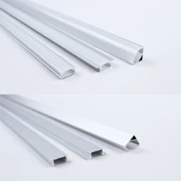 2-35Pcs/lot LED Aluminum Profile 0.5m/pcs U/V/W Shape Corner for 5050 2835 LED Strip Bar Lamp Channel Holder White/Black Cover