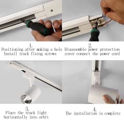 LED Track Light Rail 0.5M 1M Aluminum 2 Wire Electrified Rails With Spots Led Track Lamp Rail Track Lighting For Store Home