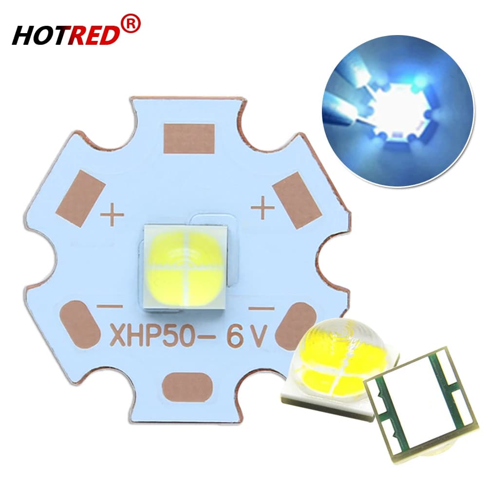 1-100pcs DC6V/12V XHP50 Cold White LED Bead 5050COB Replace 18W 20W Chip For Flashlight Car Diving Light Source Accessory