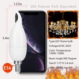 E14 Led Simulated Flame Bulbs 7W 9W E27 85-265V 220V Corn Lamp Flickering LED candle Light Dynamic Flame Effect for Home Light