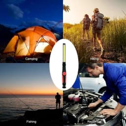2/5Pcs Portable COB LED Work Light USB Rechargeable Torch Hook Portable Inspection Light for Car Repair, Home Garage, Emergency