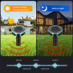 1/2/4/8 Solar Powered Ultrasonic Sonic Mole Pest Rodent Repeller Repellent Yard Outdoor Lamp Backyard Farmland Mouse Repeller
