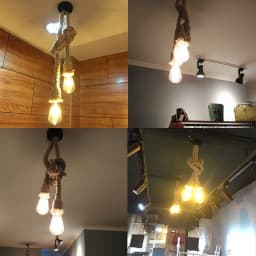 AC 95V-240V Retro Hemp Rope Pendant Light Vintage E27 LED Bulb Industrial Pendant Lamp Decor Hanging Lamp Indoor LED Lamp