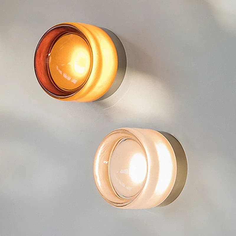 Modern LED Wall Lamp Living Room Amber Jelly Decor Wall Sconces Corridor Study Dining Room Home Decoration Smokey Grey Fixture