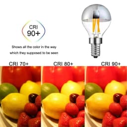 Vintage LED Bulb E14 E12 Edison Silver Tipped G45 4W Half Chrome LED Decorative Light Lamp 40W Equal LED Filament Mirror Bulbs