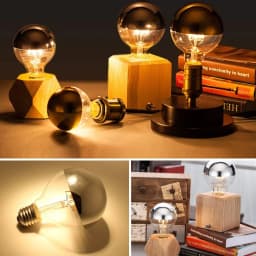 Vintage LED Bulb E14 E12 Edison Silver Tipped G45 4W Half Chrome LED Decorative Light Lamp 40W Equal LED Filament Mirror Bulbs