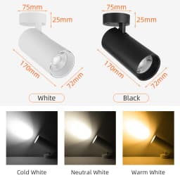 COB LED Downlight 220V Foldable Light Spot Surface Mounted Spotlight Ceiling Lamp For Home Kitchen Bathroom Indoor Neutral Light