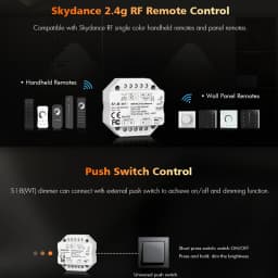 Tuya Smart Life WiFi RF AC Triac Dimmer LED Controller Push Switch 110V 220V 230V Wireless Remote Smart Home Alexa Google Home