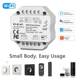 Tuya Smart Life WiFi RF AC Triac Dimmer LED Controller Push Switch 110V 220V 230V Wireless Remote Smart Home Alexa Google Home
