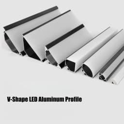 0.5m/1m/2m V-Shape LED Aluminum Profile Wall Ceiling Top Corner Linear Decoration Lighting Cabinet Surface Mounted Hard Bar Lamp