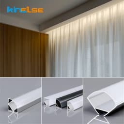 0.5m/1m/2m V-Shape LED Aluminum Profile Wall Ceiling Top Corner Linear Decoration Lighting Cabinet Surface Mounted Hard Bar Lamp