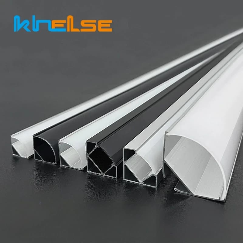 0.5m/1m/2m V-Shape LED Aluminum Profile Wall Ceiling Top Corner Linear Decoration Lighting Cabinet Surface Mounted Hard Bar Lamp