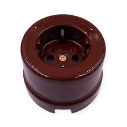 Home Improvement Switch Socket Round Hole Diameter 68mm Wall 1-3 Gang Wooden Holder European Style