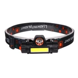 Rechargeable Fishing LED Headlamp Camping Headlight XPE COB Work Light 2 Lighting Modes With Tail Magnet Detachable