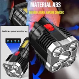 Flashlight High Lumens Rechargeable,Powerful Tactical Flashlights,COB Light,IPX6 Waterproof Flash Light for Camping,Emergencies