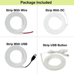 DC5V USB/Wire/DC Neon Strip Light Waterproof 5mm-6mm Narrow Rope Flexible Tape Silicone Tube Bar DIY Sign Red Green Blue Yellow