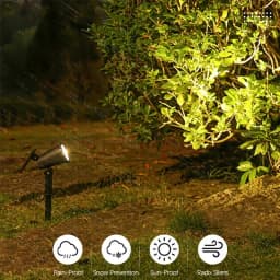 9 LED Solar Spotlights Outdoor Waterproof Spotlights Backyard Lighting Ground Mounted Lawn Lights With Adjustable Brightness