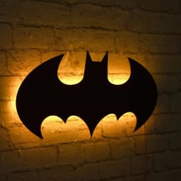 3D creative LED bat glowing wall light interior decoration background atmosphere light USB colorful night light