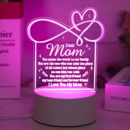 USB Powered Love Mom Night Light, the Ideal Gift for Mothers on Birthdays, Christmas, Mother's Day, and Thanksgiving!