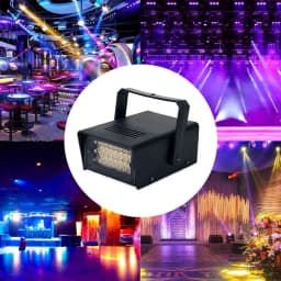 Disco Strobe Lights LED Flash White Lighting Adjustable Stage Strobe Lights Remote Control Disco Flash Strober Light Stage Decor