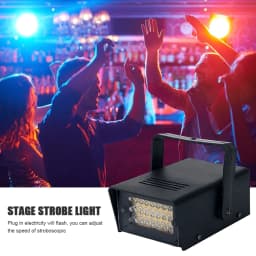 Disco Strobe Lights LED Flash White Lighting Adjustable Stage Strobe Lights Remote Control Disco Flash Strober Light Stage Decor