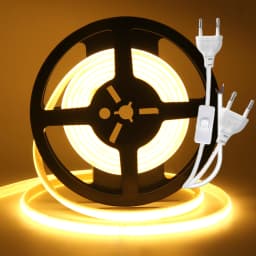 230V COB Strip LED Neon Light With IC 240LEDs/M IP65 Warm/Neutral/White FOB Flexible Adhesive Tape Ribbon Lamp 2Pin Wire EU Plug