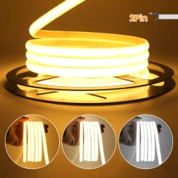 230V COB Strip LED Neon Light With IC 240LEDs/M IP65 Warm/Neutral/White FOB Flexible Adhesive Tape Ribbon Lamp 2Pin Wire EU Plug