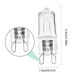 G9 110-130V 220-240V 40W Portable Warm White Halogen Bulb Light Lamp 2600K Globe Halogen Bulb Oven Lighting Lamps Inserted Beads