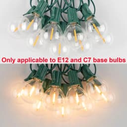 Outdoor Light Cable EU 220V US 110V String Light Wire E12 Sockets C7 Lamp Base Connectable Party Wedding Decor Street Garland