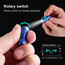 TANK007 E15 Mini Pocket Flashlight LED Coin Cell Battery Key Light Outdoor IPX7 Waterproof Anti Drop Flashlight