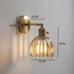 Modern Floral Glass Wall Lights LED Bedroom Study Lighting Fixtures with Adjustable Wall Sconce Colorful Simple Bedside Lamp E27