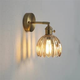 Modern Floral Glass Wall Lights LED Bedroom Study Lighting Fixtures with Adjustable Wall Sconce Colorful Simple Bedside Lamp E27