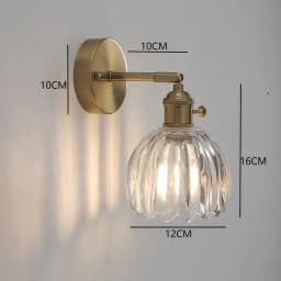 Modern Floral Glass Wall Lights LED Bedroom Study Lighting Fixtures with Adjustable Wall Sconce Colorful Simple Bedside Lamp E27