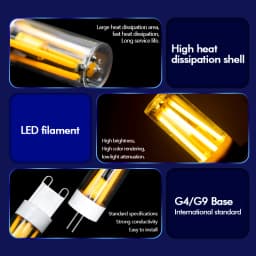 G4 G9 LED Bulb COB Replace Halogen Lamps Bulb AC 220V 3W 5W Candle Light for Crystal Chandelier Spotlight Lighting