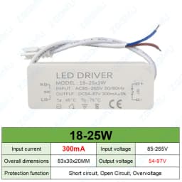 LED Constant Current Driver 12W 20W 30W Power Output 3-12V 9-18V 12-26V 24-46V 36-56V 54-85V 75-126V 24-38V 36-65V Shell Driver