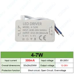 LED Constant Current Driver 12W 20W 30W Power Output 3-12V 9-18V 12-26V 24-46V 36-56V 54-85V 75-126V 24-38V 36-65V Shell Driver